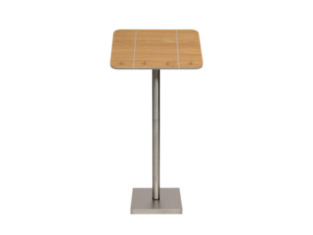 Securit Porte-menus, en bois et en acier inoxydable
