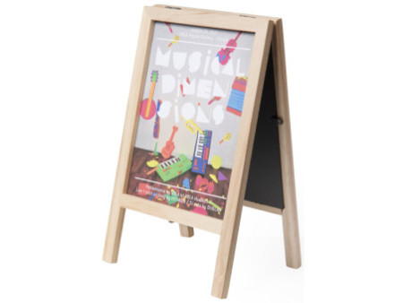 Securit Ardoise de table MINI avec trépied, hêtre