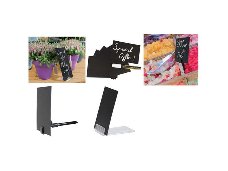 Securit Support CLIP pour ardoise, noir