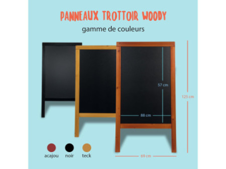 Securit Panneau trottoir WOODY, couleur acajou