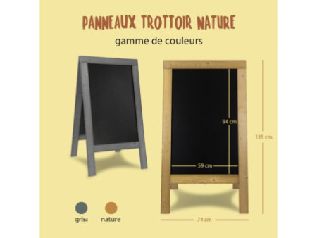 Securit Panneau trottoir NATURE, avec tableau noir