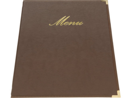 Securit Protège-menus CLASSIC, A4, marron