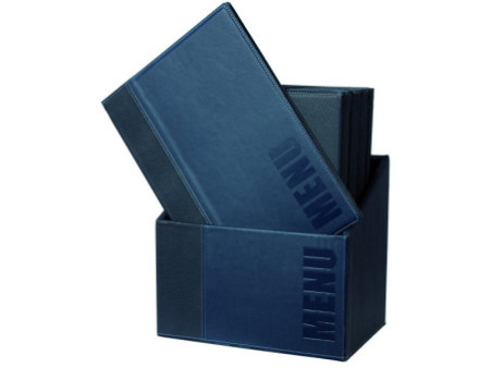 Securit Protège-menus TRENDY, A4, boîte de 20, bleu