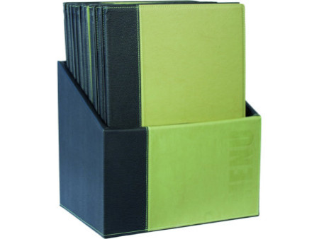 Securit Protège-menus TRENDY, A4, boîte de 20, vert