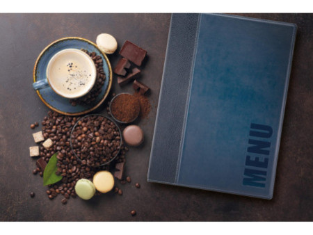 Securit Protège-menus TRENDY, A4, bleu
