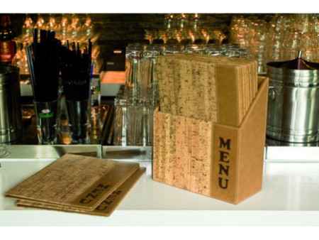 Securit Protège-menus DESIGN CORK, A4, boîte de 10