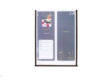 Securit Porte-menu CRYSTAL, A4, pour 2 feuilles