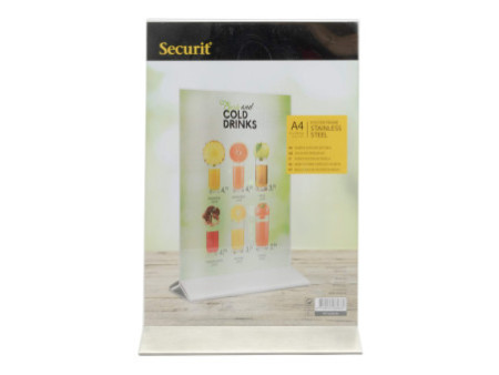 Securit Porte-visuel POSTER FRAMES, A4, socle métal
