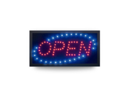 Securit Panneau publicitaire à LED 'OPEN', 2 couleurs vives