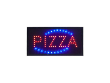 Securit Panneau publicitaire à LED 'PIZZA', 2 couleurs vives