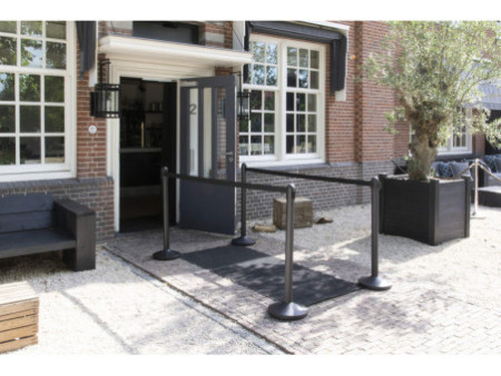 Securit Barrière de guidage RETRACTABLE - pied, noir