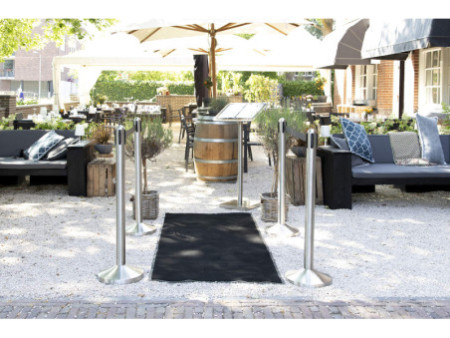 Securit Kit de poteau d'accueil RETRACTABLES, chrome / gris