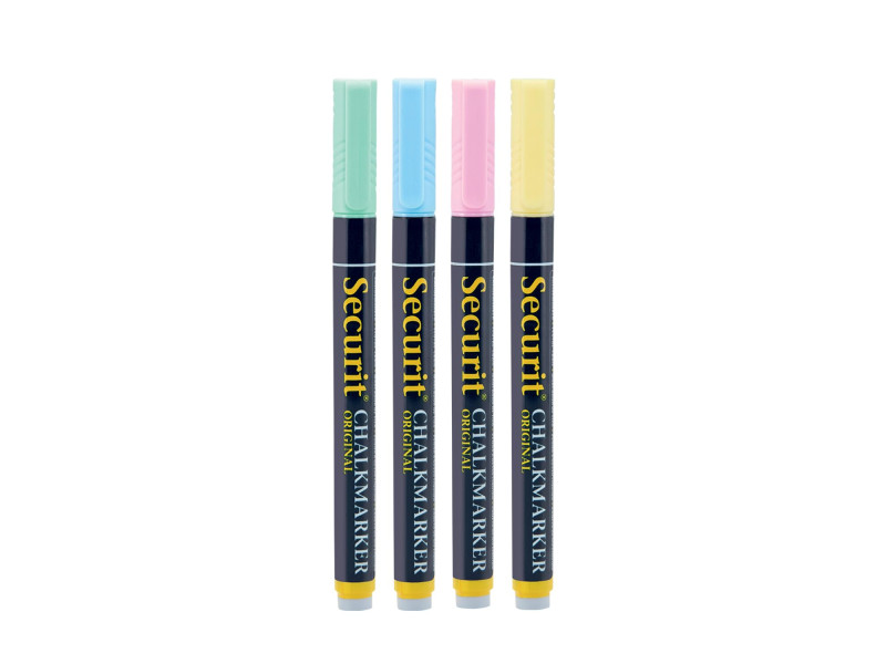 Securit Feutre-craie ORIGINAL SMALL, set de 4, pastel