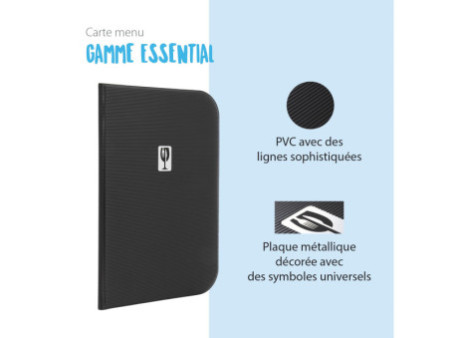 Securit Protège-menus ESSENTIAL, A4, noir