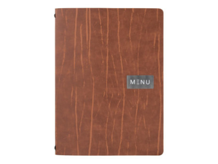 Securit Protège-menus 'RUGA', A4, en cuir, marron