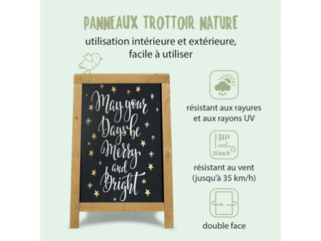 Securit Panneau trottoir NATURE, avec tableau noir