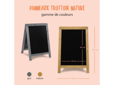 Securit Panneau trottoir NATURE, avec tableau noir