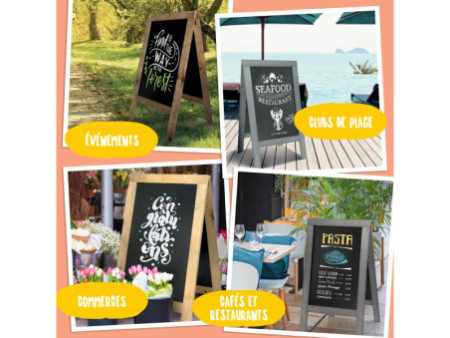 Securit Panneau trottoir NATURE, avec tableau noir