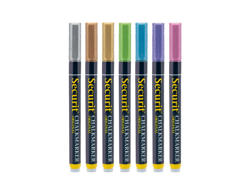 Securit Feutre-craie ORIGINAL SMALL, set de 7