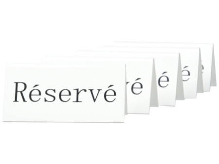 Securit Présentoir de table RÉSERVÉ, set de 5