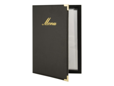 Securit Protège-menus CLASSIC, A5, noir