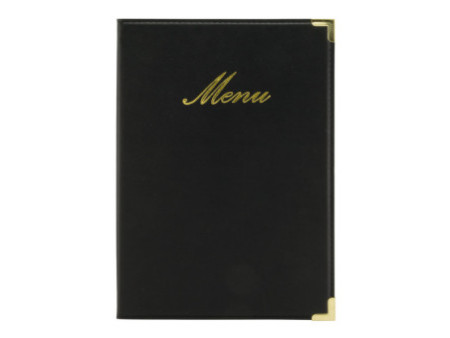 Securit Protège-menus CLASSIC, A5, noir