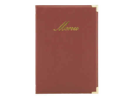 Securit Protège-menus CLASSIC, A5, rouge bordeaux