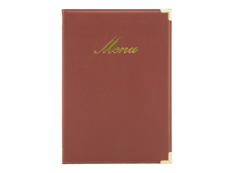 Securit Protège-menus CLASSIC, A5, rouge bordeaux