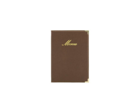 Securit Protège-menus CLASSIC, A5, aspect cuir, brun