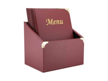 Securit Protège-menus BASIC dans une boîte de 10, bordeaux