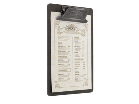 Securit Porte-menu à pince VINTAGE, A5, gris