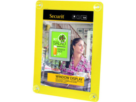 Securit Porte-affiches, A4, jaune