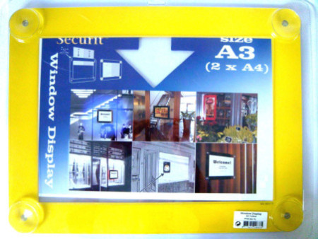 Securit Porte-affiches, A3, jaune