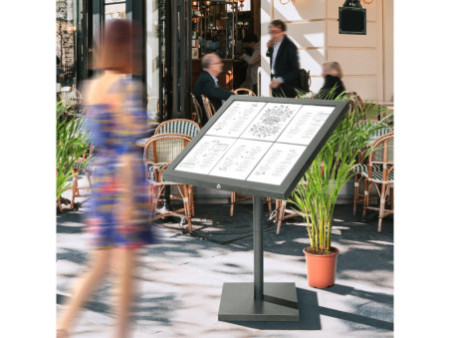 Securit Vitrine d'affichage LED COATED STEEL, 6 x A4