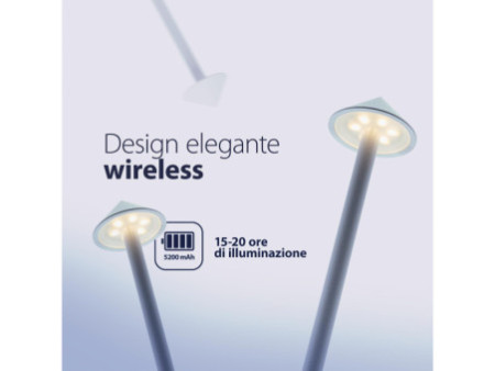 Securit Lampe de table à LED sans fil ANGELINA, blanc