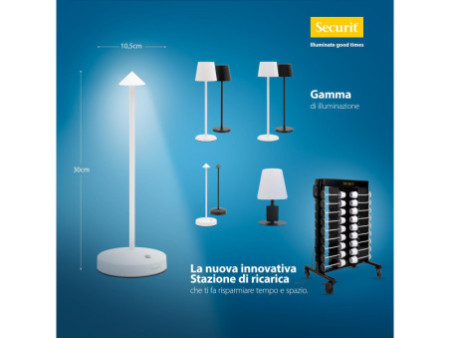 Securit Lampe de table à LED sans fil ANGELINA, blanc