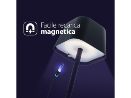 Securit Lampe de table à LED sans fil GEORGINA, noir