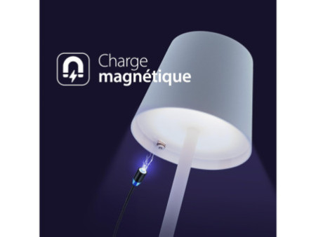 Securit Lampe de table à LED sans fil FELINE, blanc