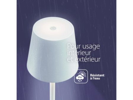 Securit Lampe de table à LED sans fil FELINE, blanc