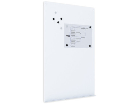Bi-Office Tableau blanc en plaque 1.150 x 750 mm, sans cadre