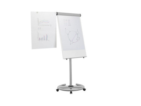 Bi-Office Chevalet de conférence convertible, gris