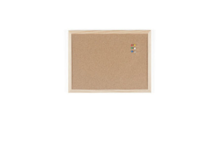 Bi-Office Tableau en liège avec cadre en bois, 400 x 300 mm