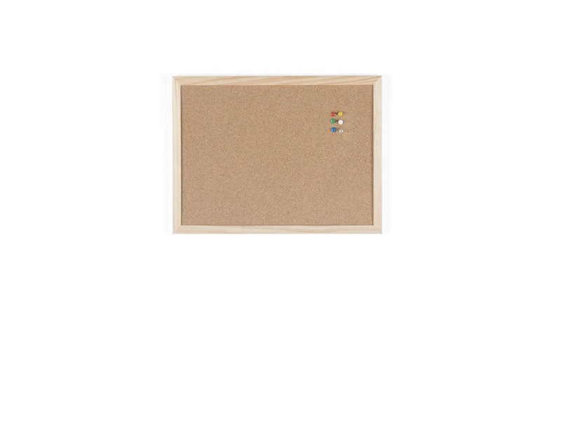 Bi-Office Tableau en liège avec cadre en bois, 400 x 300 mm