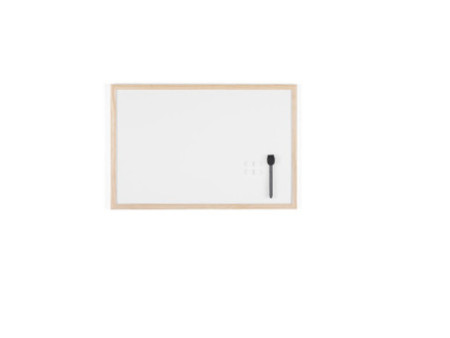 Bi-Office Tableau blanc, cadre en bois, (L)600 x (H)400 mm