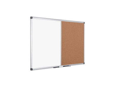 Bi-Office Tableau mixte, tableau blanc / liège, 900x600 mm