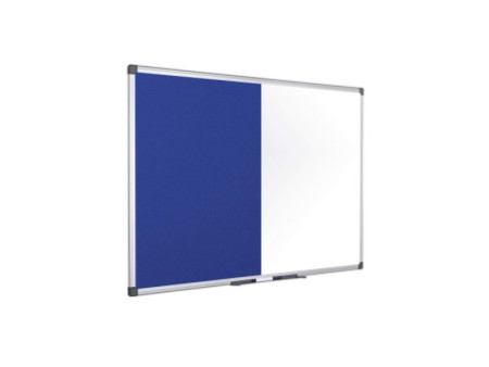 Bi-Office Tableau mixte, tableau blanc / feutre, bleu