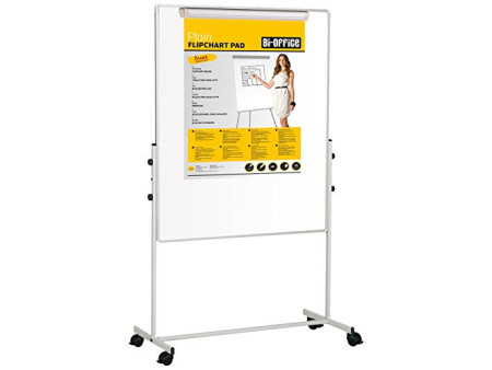 Bi-Office Tableau mixte mobile Duo, tableau blanc / feutre
