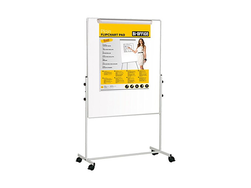 Bi-Office Tableau mixte mobile Duo, tableau blanc / feutre