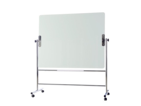 Bi-Office Tableau en verre, magnétique, mobile, pivotant