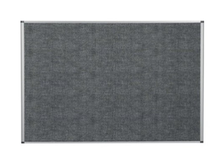 Bi-Office Tableau en textile, isolant phonique, gris